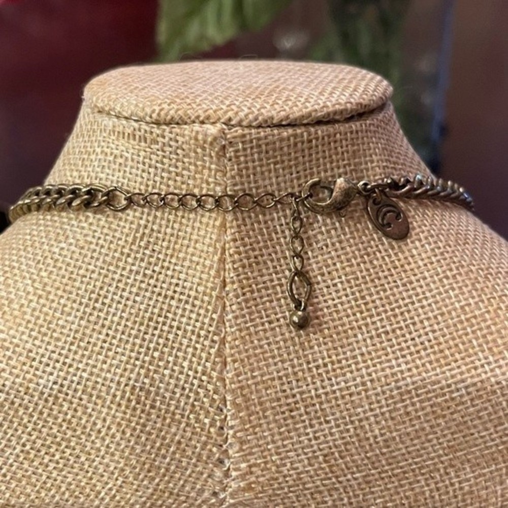 Necklace Earrings Crystal Tri-Color Olive Ginger Latte Bib Gold Necklace # 264 - Picture 7 of 8